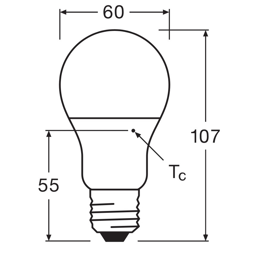 SADA 3x LED Žárovka A60 E27/8W/230V 3000K - Osram