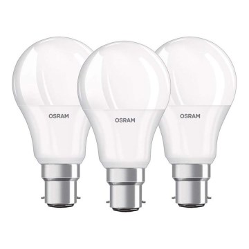 SADA 3x LED Žárovka B22d/8,5W/230V 4000K - Osram
