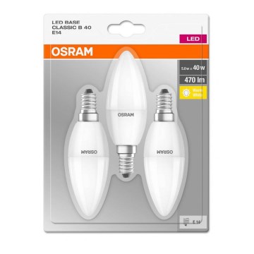 SADA 3x LED Žárovka BASE E14/5,7W/230V 2700K - Osram