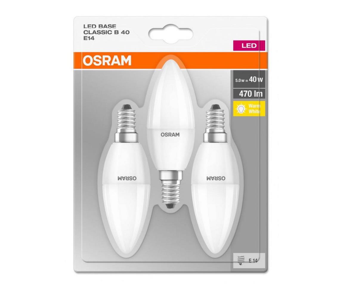 Osram SADA 3x LED Žárovka BASE E14/5,7W/230V 2700K
