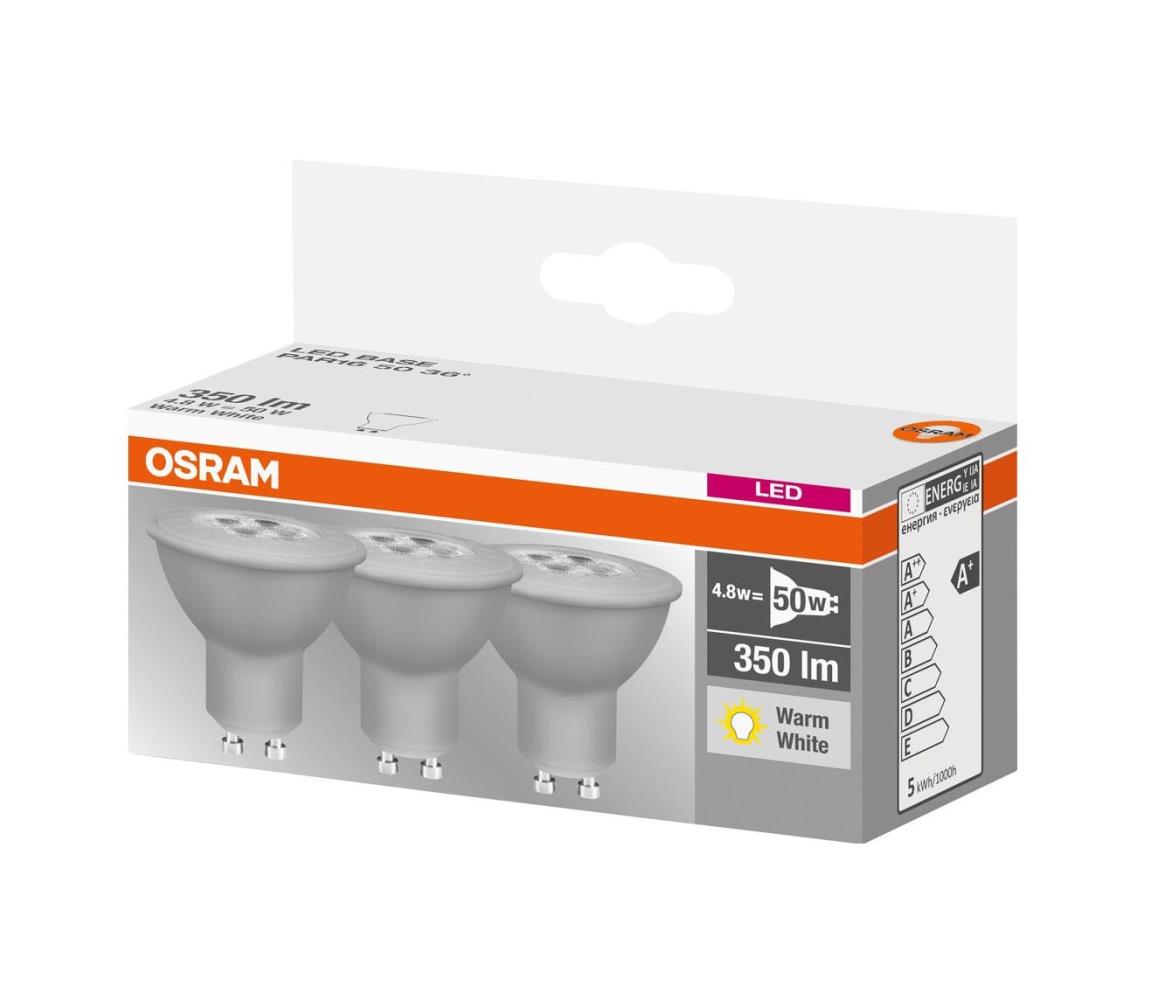 Osram SADA 3x LED Žárovka BASE GU10/4,8W/230V 2700K