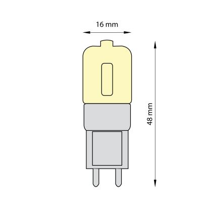 SADA 3x LED Žárovka ECOLINE G9/2,5W/230V 3000K - Brilagi