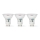 SADA 3x LED Žárovka GU10/4,5W/230V 2700K