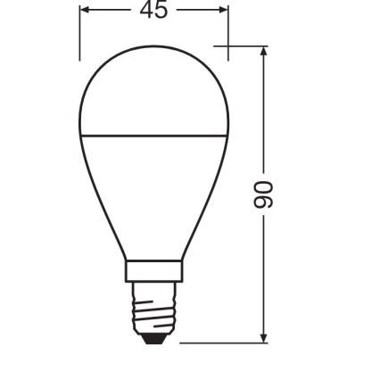 SADA 3x LED Žárovka P45 E14/7,5W/230V 3000K - Osram