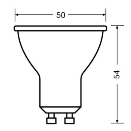 SADA 3x LED Žárovka PAR16 GU10/4,5W/230V 2700K - Osram