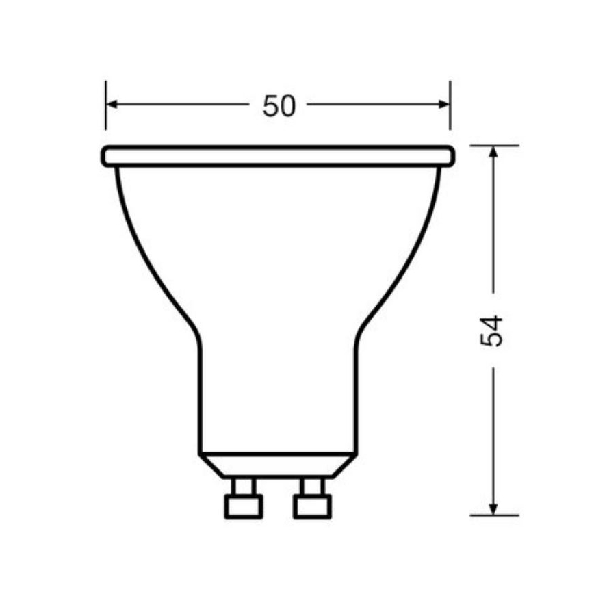 SADA 3x LED Žárovka PAR16 GU10/4,5W/230V 2700K - Osram
