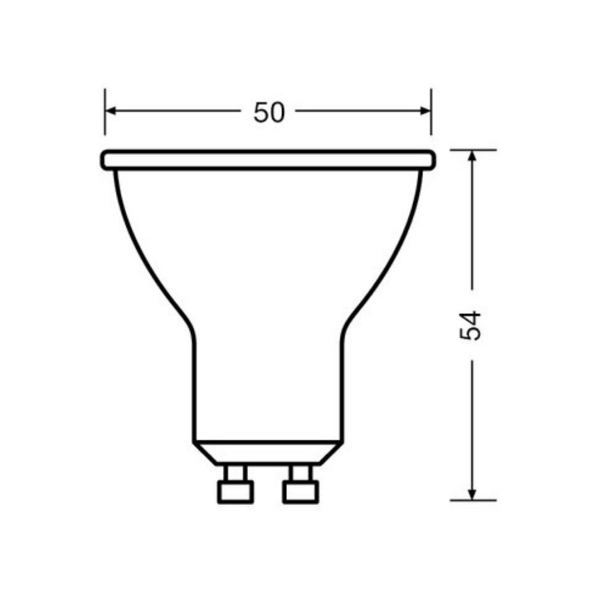 SADA 3x LED Žárovka PAR16 GU10/6,9W/230V 4000K - Osram