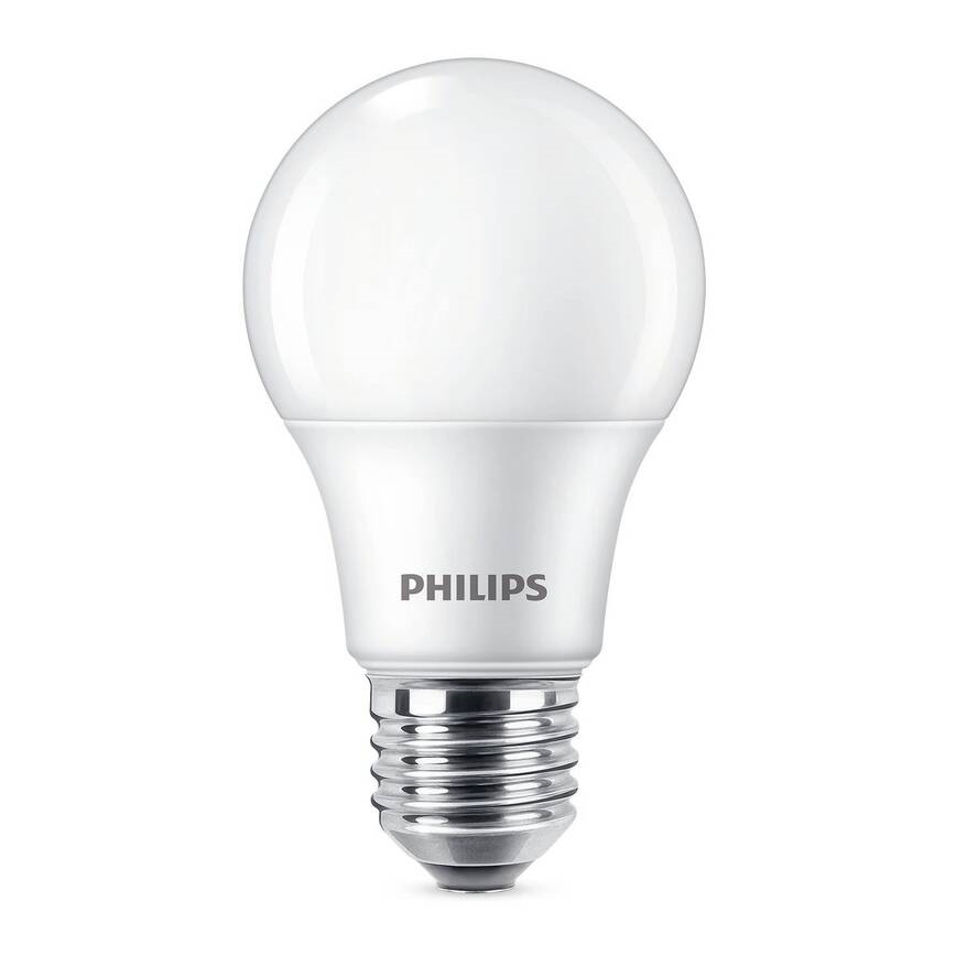 SADA 3x LED Žárovka Philips A60 E27/8W/230V 6500K