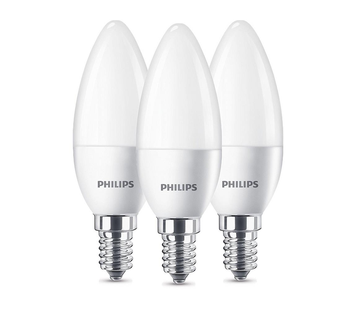 Philips SADA 3x LED Žárovka Philips B35 E14/5,5W/230V 2700K 