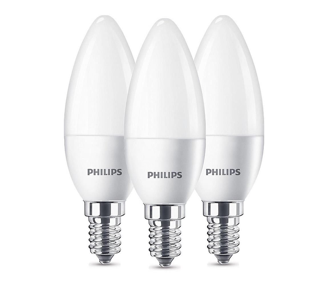 Philips SADA 3x LED Žárovka Philips B35 E14/5,5W/230V 2700K 