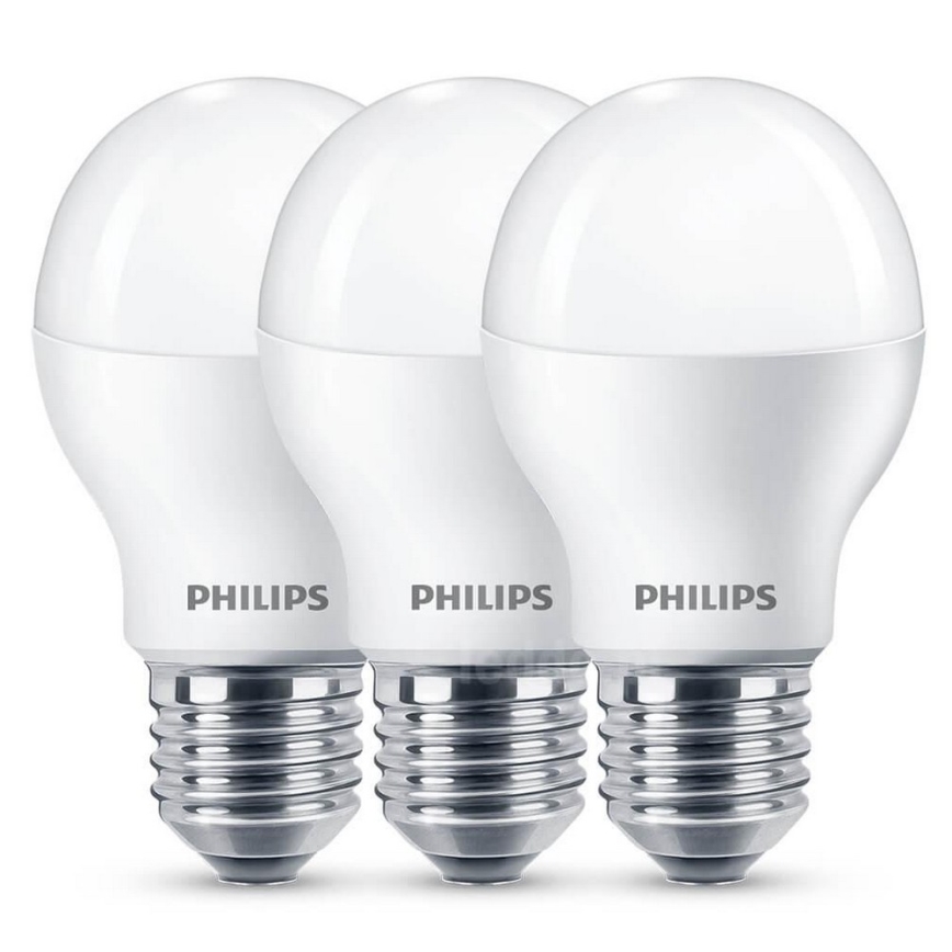 Sada 3x LED Žárovka Philips E27/7W/230V 3000K