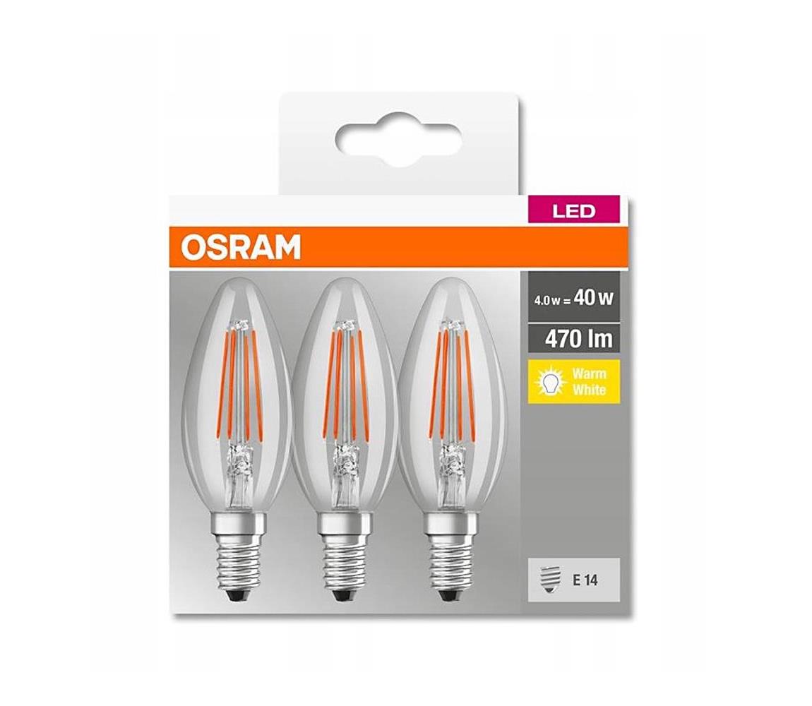 Osram SADA 3x LED Žárovka VINTAGE B40 E14/4W/230V 2700K - Osram 