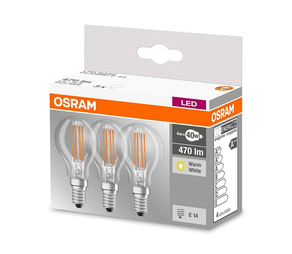 Osram SADA 3x LED Žárovka VINTAGE P40 E14/4W/230V 2700K