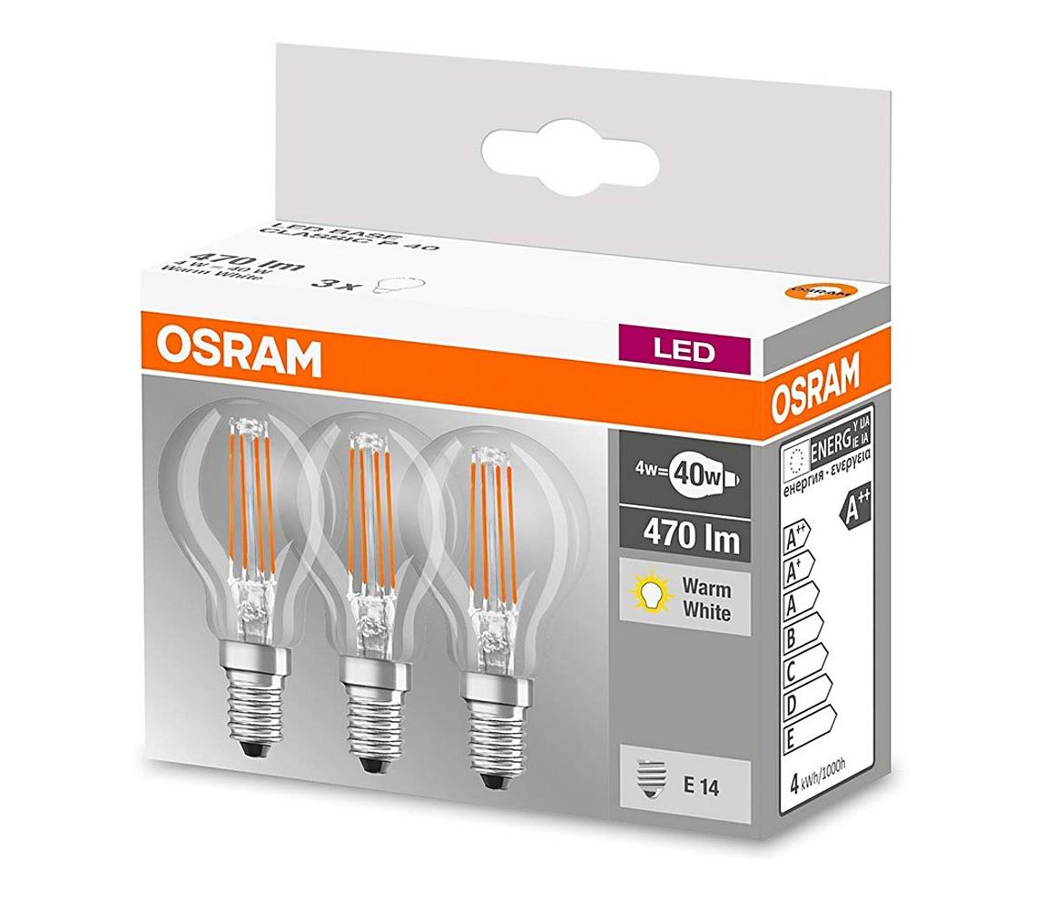 Osram SADA 3x LED Žárovka VINTAGE P40 E14/4W/230V 2700K