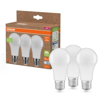 SADA 3x LED Žárovka z recyklovaného plastu A100 E27/14W/230V 4000K - Osram