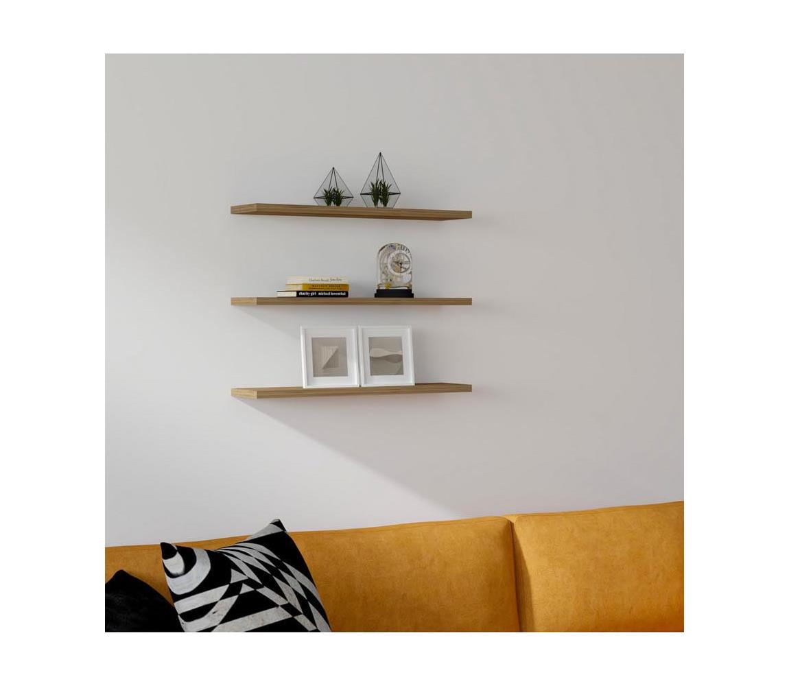 Asir SADA 3x Nástěnná police BOSS hnědá AS0743