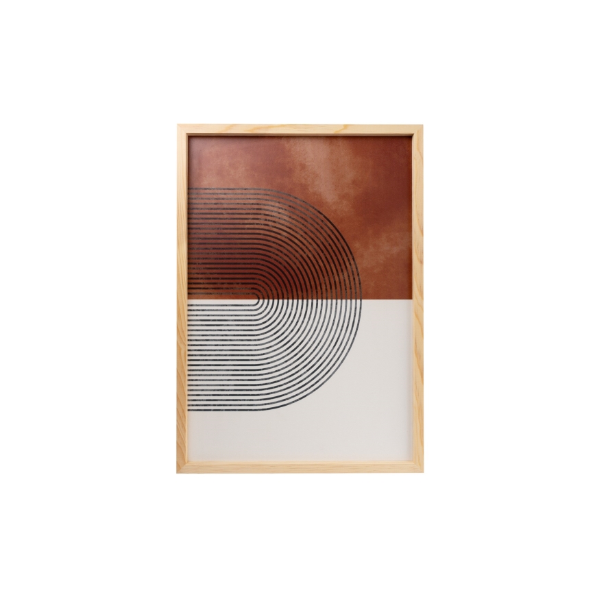 SADA 3x Obraz ve fotorámečku 50x70 cm béžová/hnědá