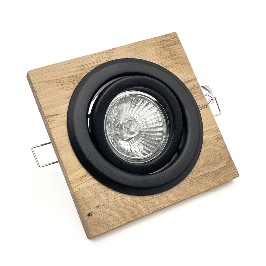 SADA 3x Podhledové svítidlo TOBBY 1xG9/20W/230V 11,5x11,5 cm dub/černá