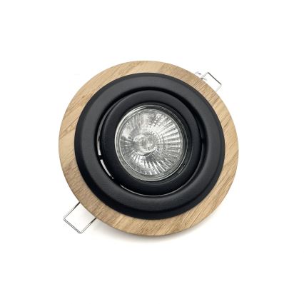 SADA 3x Podhledové svítidlo TOBBY 1xG9/20W/230V pr. 11,5 cm dub/černá