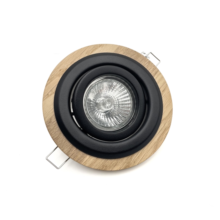 SADA 3x Podhledové svítidlo TOBBY 1xG9/20W/230V pr. 11,5 cm dub/černá