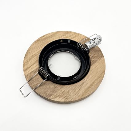 SADA 3x Podhledové svítidlo TOBBY 1xGU10/20W/230V pr. 11,5 cm dub/černá