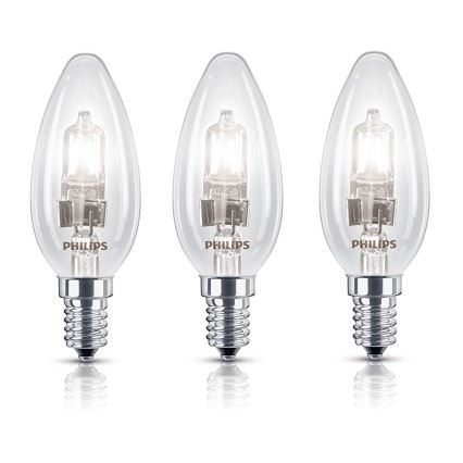SADA 3x Stmívatelná halogenová žárovka E14/28W/230V - Philips
