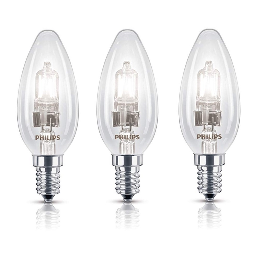 SADA 3x Stmívatelná halogenová žárovka E14/28W/230V - Philips