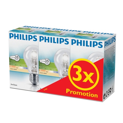 SADA 3x Stmívatelná průmyslová žárovka Philips E27/28W/230V 2800K