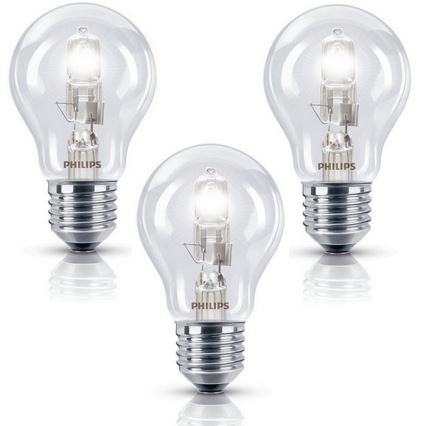 SADA 3x Stmívatelná halogenová žárovka E27/28W/230V - Philips