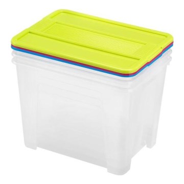 SADA 3x Úložný box TEX BOX 21 l