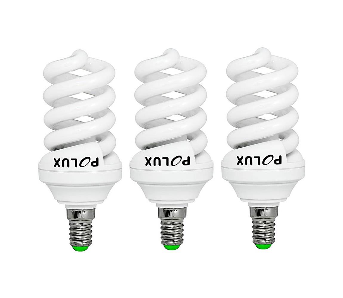 Polux SADA 3x Úsporná žárovka E14/15W/230V 2700K SA1588