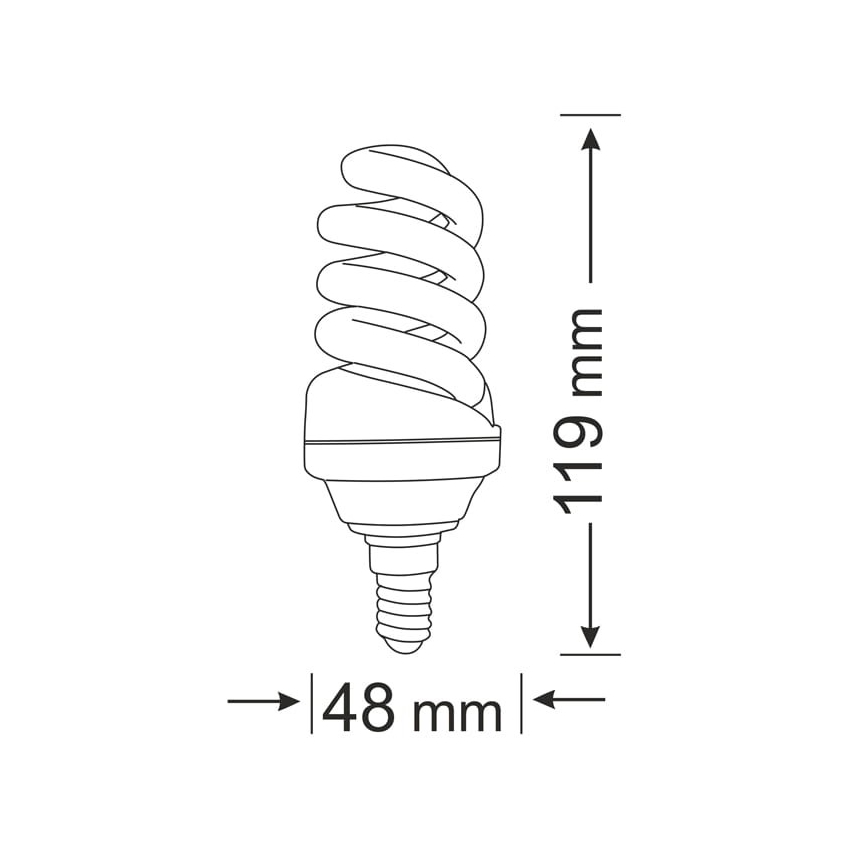 SADA 3x Úsporná žárovka E14/15W/230V 2700K