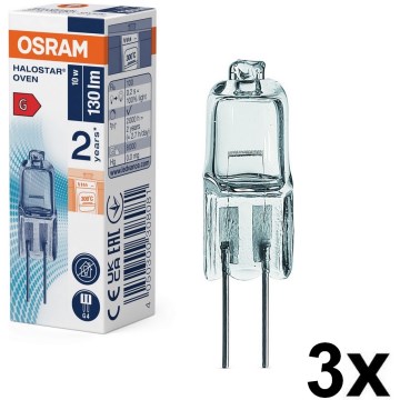 SADA 3x Žárovka do trouby HALOSTAR G4/10W/12V 2700K - Osram