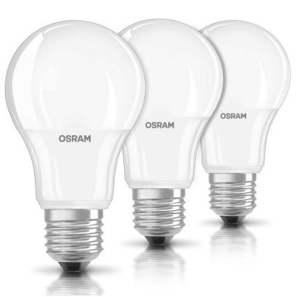 SADA 3xLED Žárovka E27/8,5W/230V 4000K - Osram