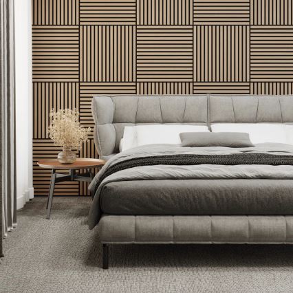 SADA 4x Akustický obkl panel DANVIKEN 60x60 cm dub