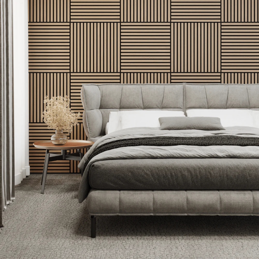 SADA 4x Akustický obkl panel DANVIKEN 60x60 cm dub