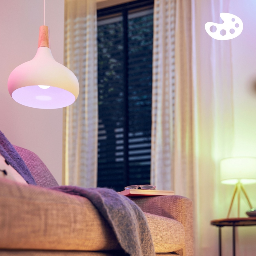 SADA 4x LED RGB Stmívatelná žárovka Philips SMART C37 E14/4,9W/230V 2200-6500K