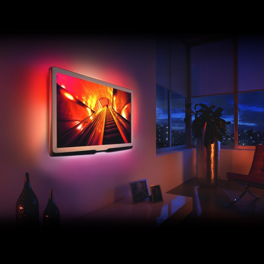 SADA 4x LED RGB Stmívatelný pásek 2x37cm 2x70cm LED/2,66/5,04W/5V IP65 + dálkové ovládání