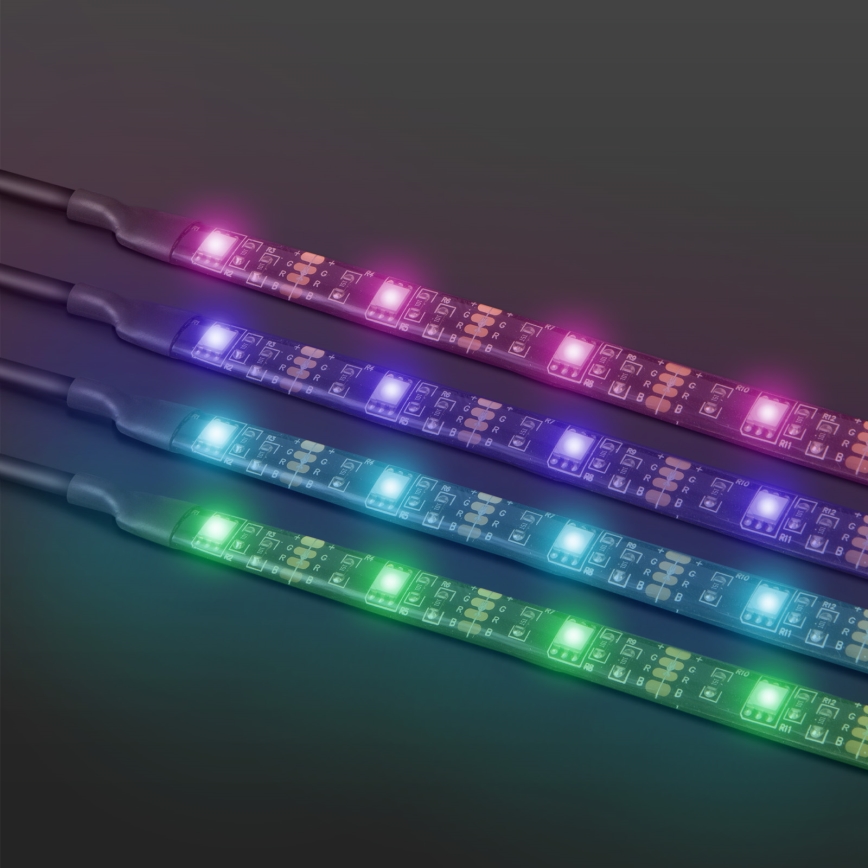SADA 4x LED RGB Stmívatelný pásek 2x45cm 2x80cm LED/3,24/5,76W/5V IP65 + dálkové ovládání