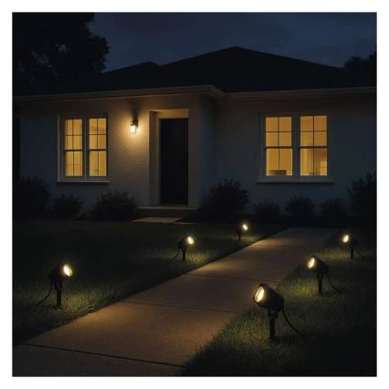 SADA 4x LED RGBIC Stmívatelná venkovní lampa LED/7W/230V 3000-6500K IP65 Wi-Fi Tuya