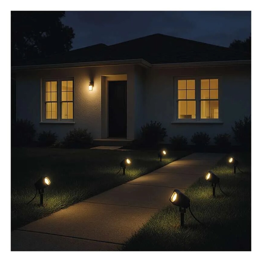 SADA 4x LED RGBIC Stmívatelná venkovní lampa LED/7W/230V 3000-6500K IP65 Wi-Fi Tuya