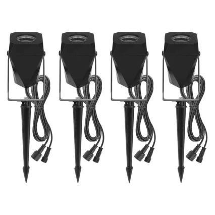 SADA 4x LED RGBIC Stmívatelná venkovní lampa LED/7W/230V 3000-6500K IP65 Wi-Fi Tuya