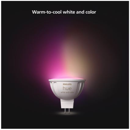SADA 4x LED RGBW Stmívatelná žárovka Philips Hue WHITE AND COLOR AMBIANCE GU5,3/MR16/6,3W/12V 2000-6500K