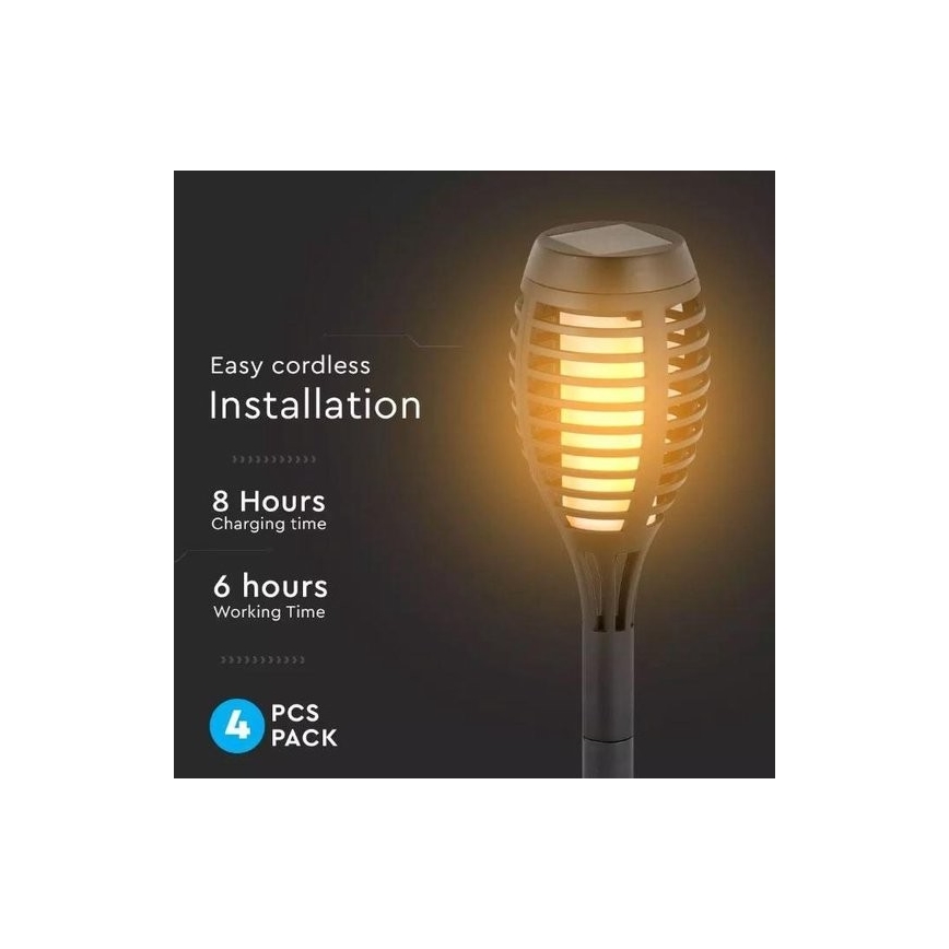 SADA 4x LED Solární lampa 4xLED/3,6V 1xAAA IP44 100 mAh