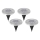 SADA 4x LED Solární lampa CLAVO LED/1xAAA 4000K IP44 300 mAh