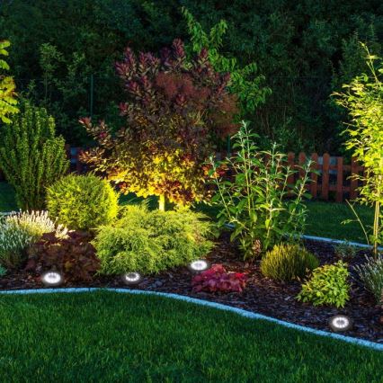 SADA 4x LED Solární lampa se senzorem CLAVO LED/1xAAA 4000K IP44 300 mAh