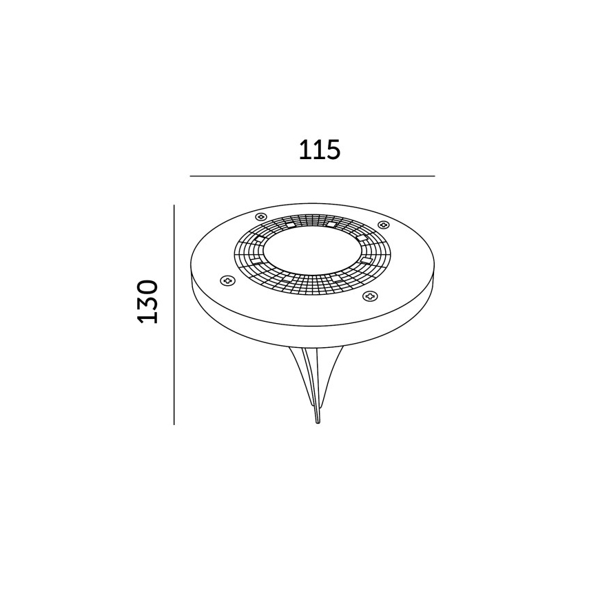 SADA 4x LED Solární lampa se senzorem CLAVO LED/1xAAA 4000K IP44 300 mAh