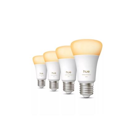 SADA 4x LED Stmívatelná žárovka Philips Hue WHITE AMBIANCE E27/6W/230V 1000-20000K