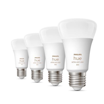 SADA 4x LED Stmívatelná žárovka Philips Hue White And Color Ambiance E27/6,5W/230V 2000-6500K