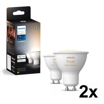 SADA 4x LED Stmívatelná žárovka Philips Hue WHITE AMBIANCE GU10/4,2W/230V 2200-6500K